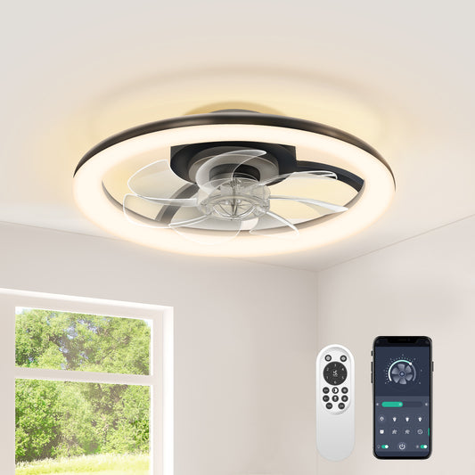 Small Ceiling Fans with Lights 15"