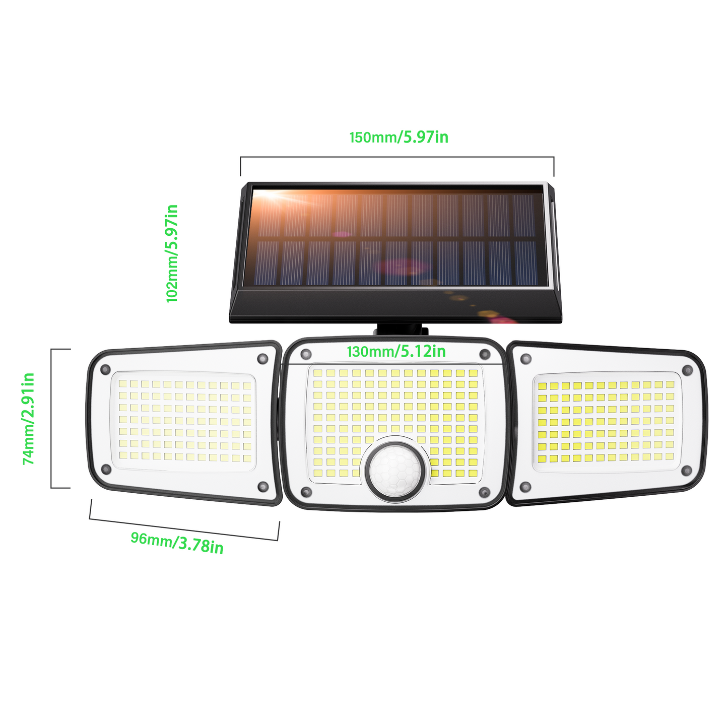 Habitio Solar LED Light 280 LED, 2Pack