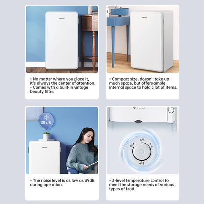 3.2 Cu.Ft Mini Fridge with Freezer |Refrigerators| Single Door Compact Design | Adjustable Thermostat | Ideal for Dorm, Bedroom, Office | Space-Saving,-f