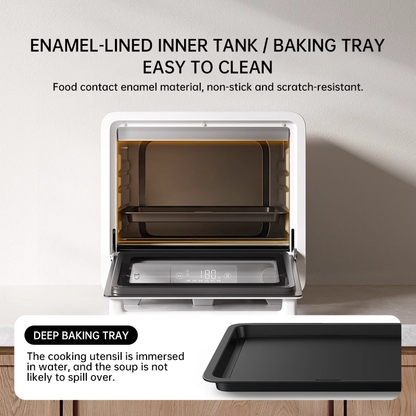 Extra-Large 26QT French Door Air Fryer Toaster Oven Combo |Bakers' ovens| 24 Cooking Functions | Digital Controls | 7 Accessories Included | Stainless Steel Finish-f